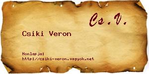 Csiki Veron névjegykártya